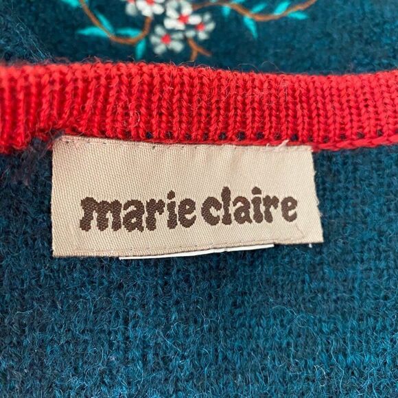 Marie Claire Vintage Floral Embroidered Cardigan - Picture 7 of 10